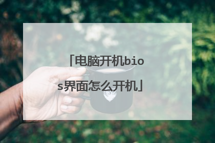 电脑开机bios界面怎么开机