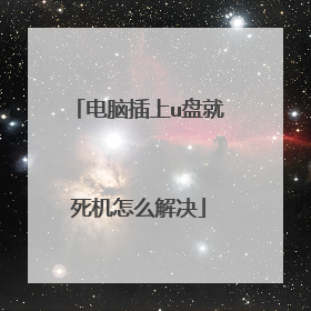 电脑插上u盘就死机怎么解决