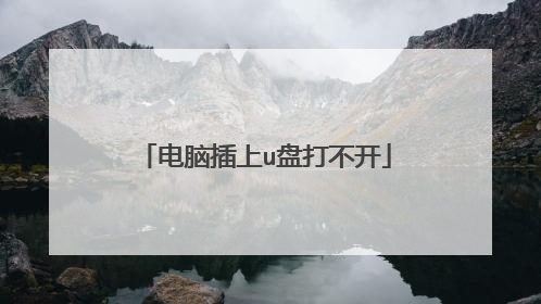 电脑插上u盘打不开