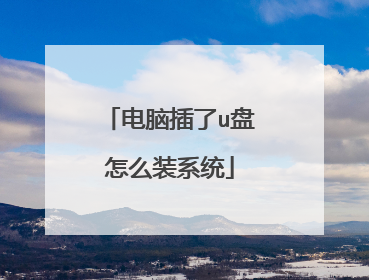 电脑插了u盘怎么装系统