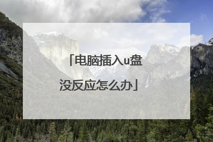 电脑插入u盘没反应怎么办