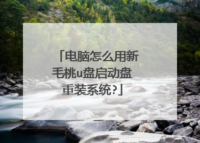 电脑怎么用新毛桃u盘启动盘重装系统?