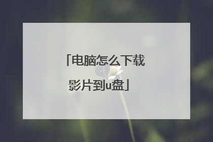 电脑怎么下载影片到u盘