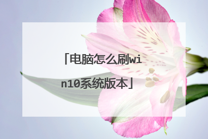 电脑怎么刷win10系统版本