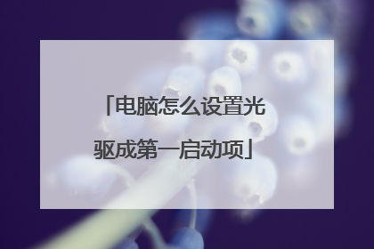 电脑怎么设置光驱成第一启动项