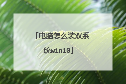 电脑怎么装双系统win10