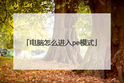 电脑怎么进入pe模式