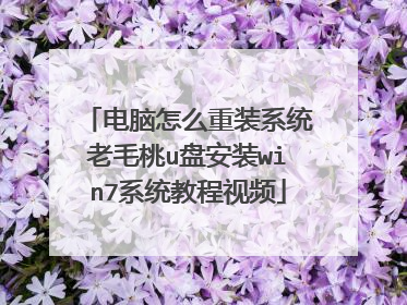 电脑怎么重装系统老毛桃u盘安装win7系统教程视频