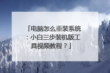 电脑怎么重装系统:小白三步装机版工具视频教程?