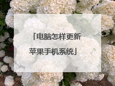 电脑怎样更新苹果手机系统