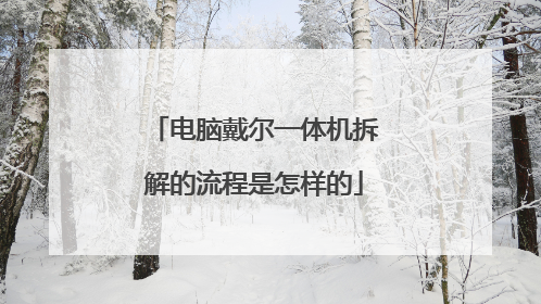 电脑戴尔一体机拆解的流程是怎样的