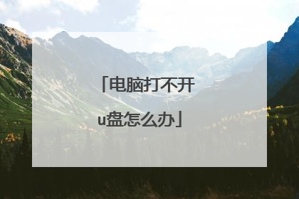 电脑打不开u盘怎么办
