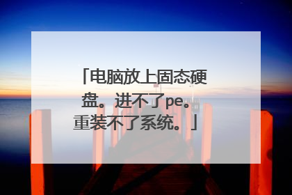 电脑放上固态硬盘。进不了pe。重装不了系统。