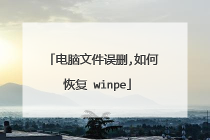 电脑文件误删,如何恢复 winpe