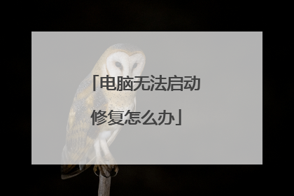 电脑无法启动修复怎么办