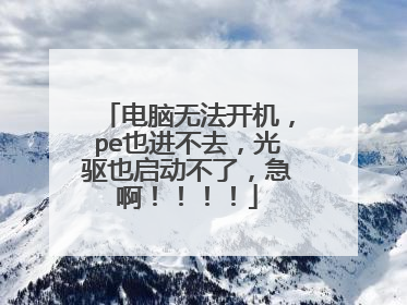 电脑无法开机，pe也进不去，光驱也启动不了，急啊！！！！