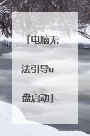 电脑无法引导u盘启动