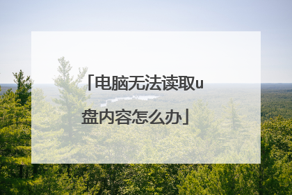 电脑无法读取u盘内容怎么办