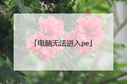 电脑无法进入pe