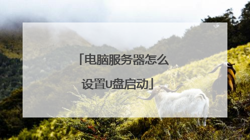 电脑服务器怎么设置U盘启动