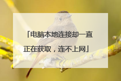 电脑本地连接却一直正在获取,连不上网