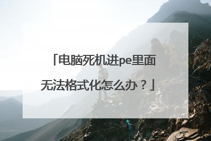 电脑死机进pe里面无法格式化怎么办?