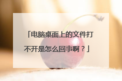 电脑桌面上的文件打不开是怎么回事啊?