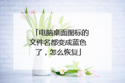电脑桌面图标的文件名都变成蓝色了,怎么恢复