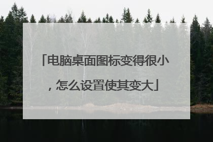 电脑桌面图标变得很小,怎么设置使其变大