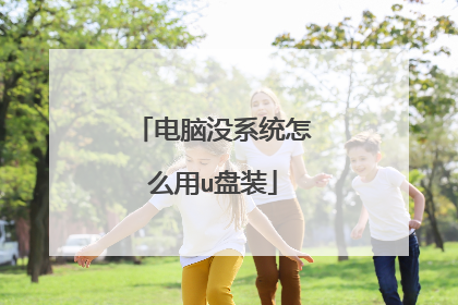电脑没系统怎么用u盘装