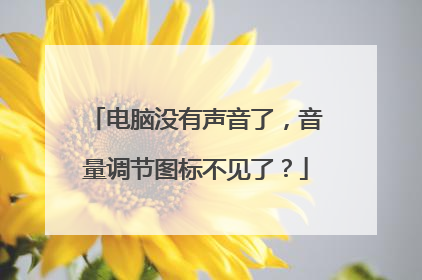 电脑没有声音了,音量调节图标不见了?