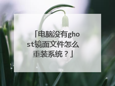 电脑没有ghost镜面文件怎么重装系统?