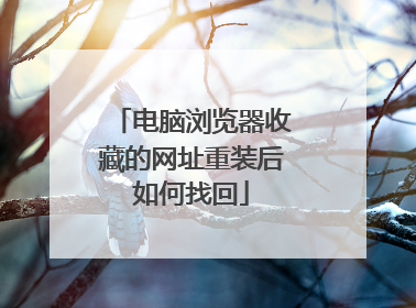 电脑浏览器收藏的网址重装后如何找回