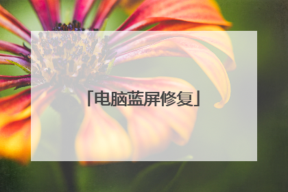 电脑蓝屏修复