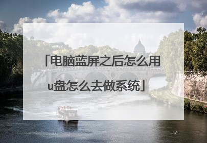 电脑蓝屏之后怎么用u盘怎么去做系统