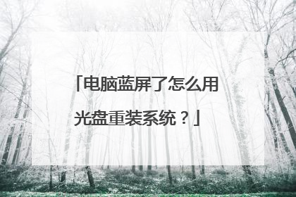电脑蓝屏了怎么用光盘重装系统？