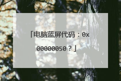 电脑蓝屏代码：0x00000050？