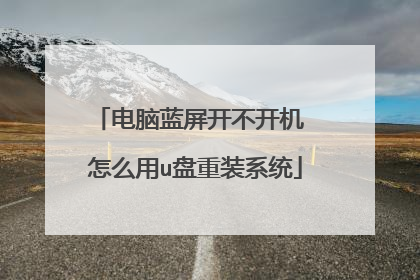 电脑蓝屏开不开机 怎么用u盘重装系统