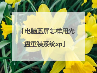 电脑蓝屏怎样用光盘重装系统xp