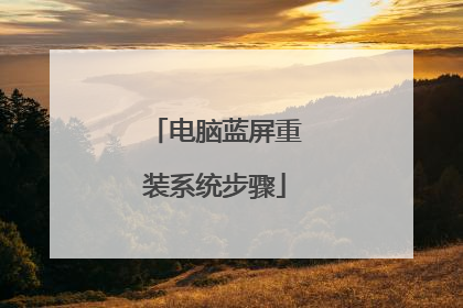 电脑蓝屏重装系统步骤