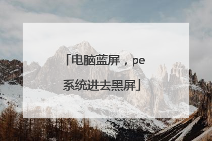 电脑蓝屏,pe 系统进去黑屏