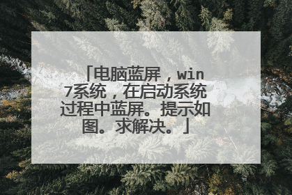 电脑蓝屏，win7系统，在启动系统过程中蓝屏。提示如图。求解决。