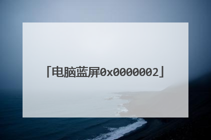 电脑蓝屏0x0000002