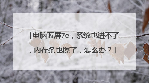 电脑蓝屏7e,系统也进不了,内存条也擦了,怎么办?