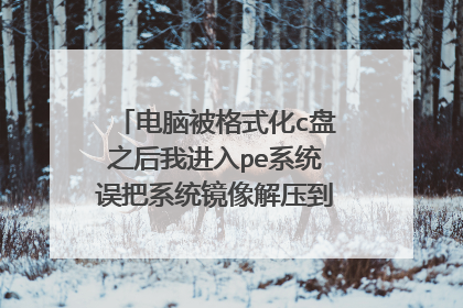 电脑被格式化c盘之后我进入pe系统误把系统镜像解压到了一个虚拟光驱里。之后电脑蓝屏。