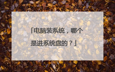 电脑装系统,哪个是进系统盘的?