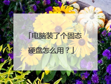 电脑装了个固态硬盘怎么用?