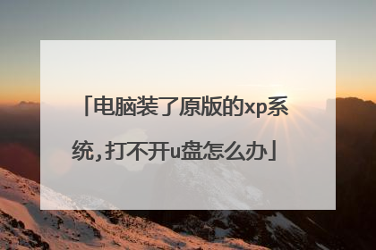 电脑装了原版的xp系统,打不开u盘怎么办