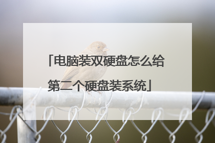 电脑装双硬盘怎么给第二个硬盘装系统