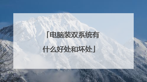 电脑装双系统有什么好处和坏处